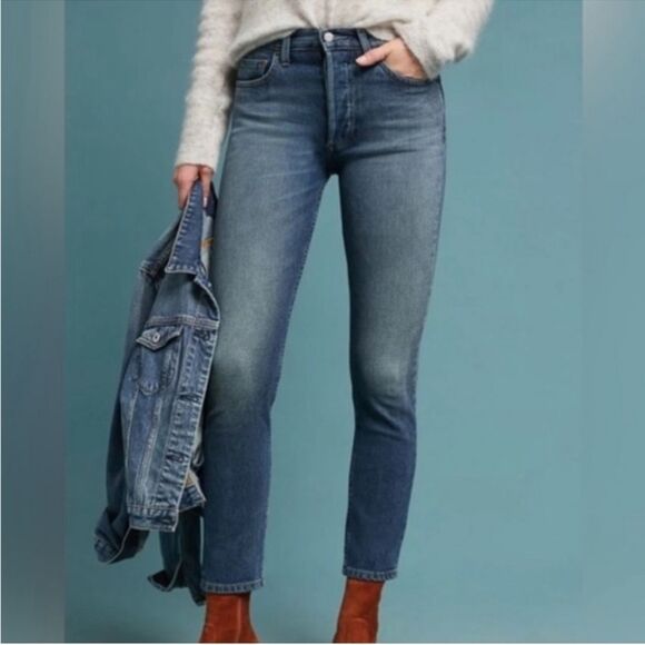 NWT Anthropologie Boyish Blake Mid Rise Cropped Skinny Jeans Philadelphia Story - Picture 7 of 7